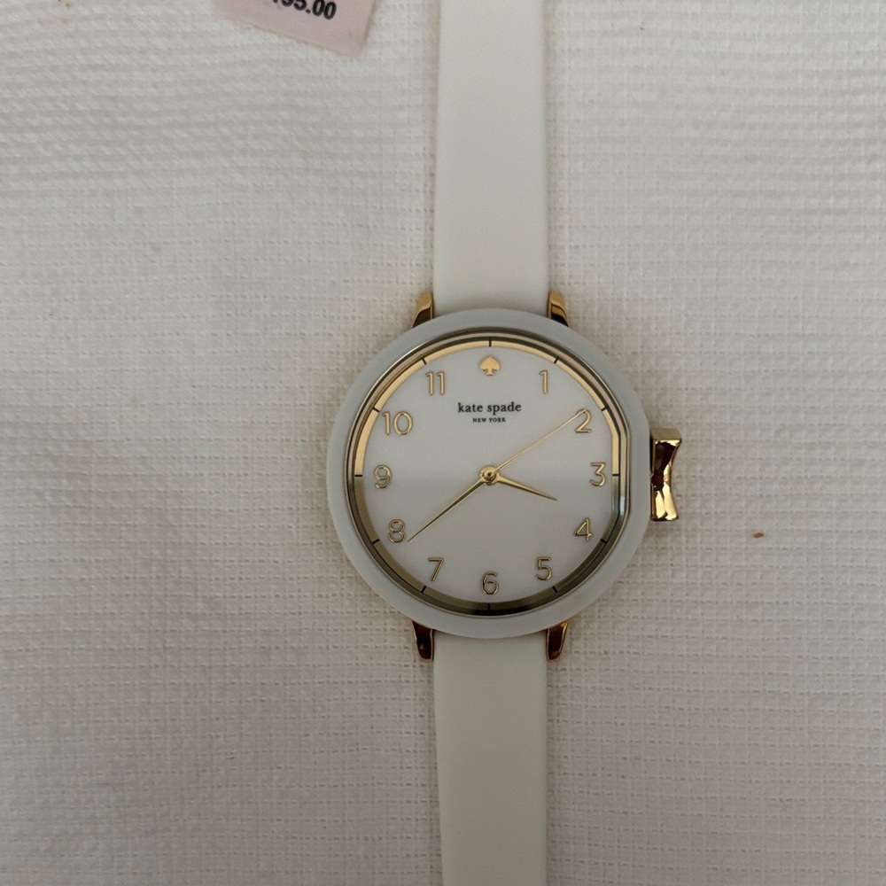 Kate Spade Gold-Trimmed White Watch
